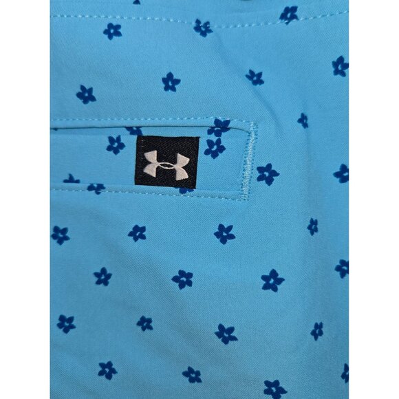 Under Armour Mens Blue Floral Print Golf Shorts 32 - Picture 5 of 7